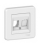 Leona Płytka centralna 2 x RJ45, biały Schneider LNA4401121