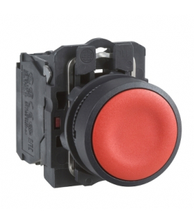 Harmony XB5 Czerwony kryty przycisk 1 NC samopowrotny, XB5AA42N Schneider Electric