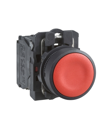 Harmony XB5 Czerwony kryty przycisk 1 NC samopowrotny, XB5AA42N Schneider Electric