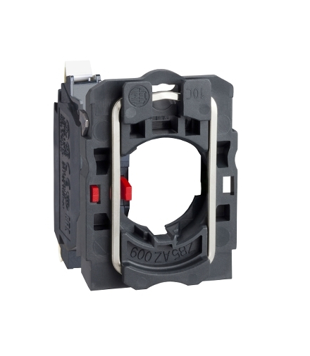 Harmony XB5 Korpus mocujący ze stykiem, Plastikowy, 1 NC, Zaciski sprężynowe, ZB5AZ1025 Schneider Electric