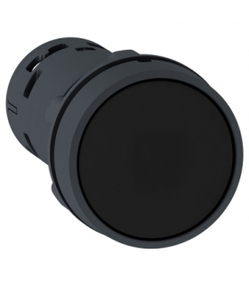 Harmony XB7 Przycisk płaski czarny z samoczynnym powrotem bez oznaczenia, XB7NH21 Schneider Electric