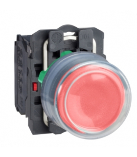 Harmony XB5 Przycisk okapturzony, czerwony, plastikowy, XB5AP42 Schneider Electric