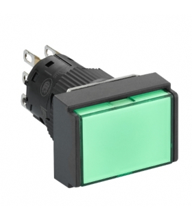 Harmony XB6 Przycisk, Podświetlany, Zielony, Płaski, 1 CO, 24 V DC, Prostokątny, Plastikowy, XB6EDW3B1P Schneider Electric