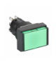 Harmony XB6 Przycisk, Podświetlany, Zielony, Płaski, 1 CO, 24 V DC, Prostokątny, Plastikowy, XB6EDW3B1P Schneider Electric