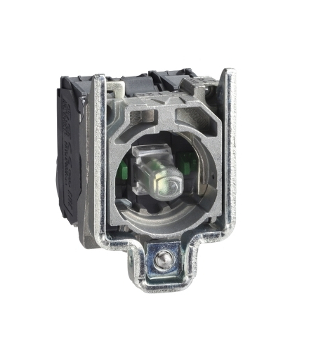 Harmony XB4 Korpus przycisku z elementem świetlnym biały LED 230/240V 2NO metalowy, ZB4BW0M13 Schneider Electric