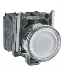 Harmony XB4 Przycisk płaski biały, LED 24V, XB4BW31B5 Schneider Electric