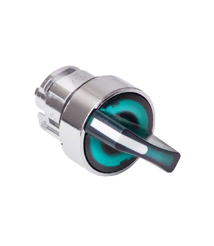 Harmony XB4 Główka przełącznika 2 pozycyjnego z samoczynnym powrotem LED zielona metalowa, ZB4BK1433 Schneider Electric