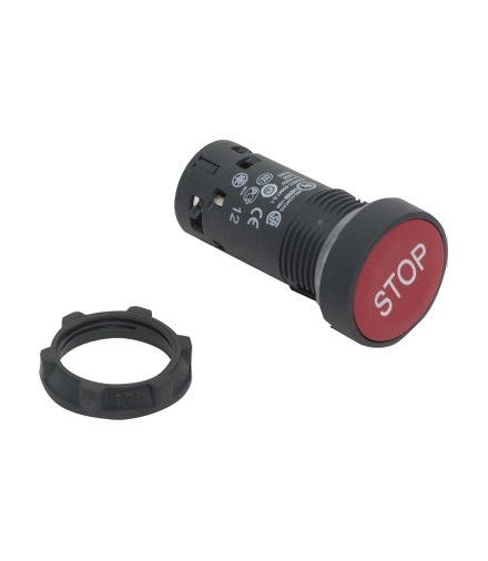 Harmony XB7 Przycisk płaski czerwony z samoczynnym powrotem, XB7NA4234 Schneider Electric