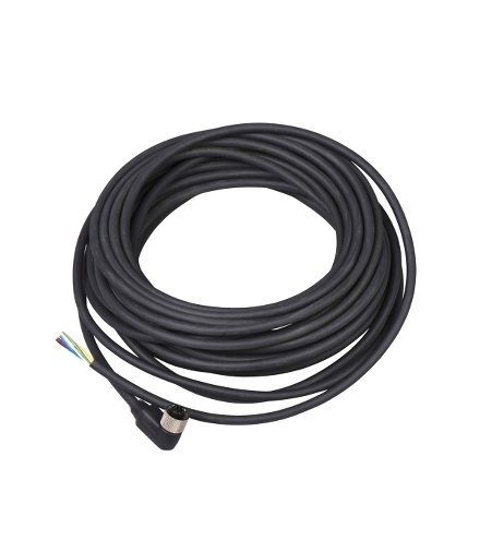 Konektor żeński kątowy M12 90° 8 pinów długość przewodu 15m, XZCP53P11L15 Schneider Electric