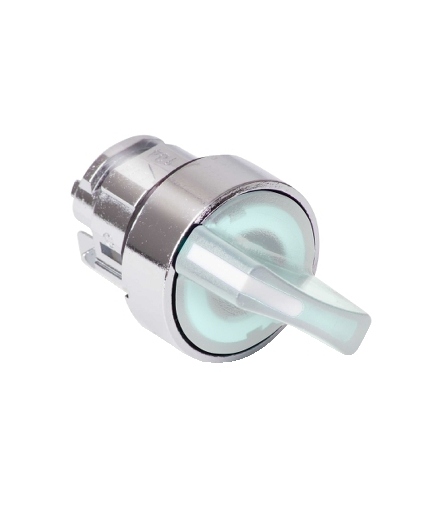 Harmony XB4 Główka przełącznika 2 pozycyjnego z samoczynnym powrotem LED biała metalowa, ZB4BK1413 Schneider Electric