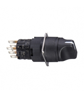 Harmony XB6 Kompletny przełącznik, 2 pozycje, Stabilny, Czarny, Krótka rączka, 1 CO, 16 mm, XB6EAD221P Schneider Electric