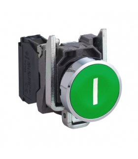 Harmony XB4 Przycisk płaski zielony, metalowy, XB4BA3311 Schneider Electric