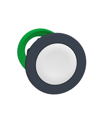 Płaski Biały Nakłprzycisk Główk Push, ZB5FH01 Schneider Electric