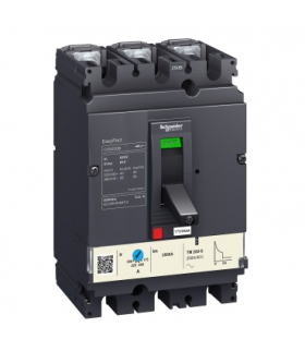 EasyPact, wyłącznik z wywalaczem termomagnetycznym CVS250F TMD 200A 3P 3D, LV525332 Schneider Electric