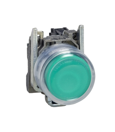 Harmony XB4 Przycisk zielony podświetlany Ø 22 240 V ATEX, XB4BP383M5EX Schneider Electric