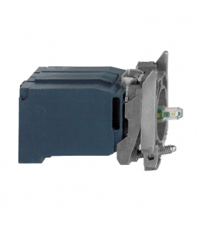 Harmony XB4 Korpus przycisku z elementem świetlnym, Biały, 400 V AC, LED, Transformator, BA 9s, ZB4BV5D1 Schneider Electric