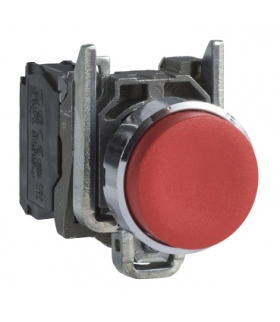 Harmony XB4 Przycisk wystający, czerwony, metalowy, XB4BL42 Schneider Electric