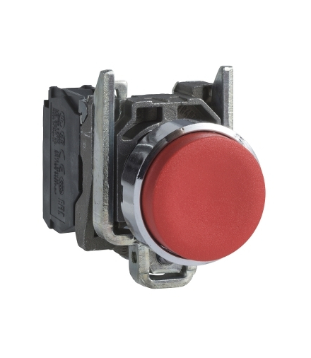 Harmony XB4 Przycisk wystający, czerwony, metalowy, XB4BL42 Schneider Electric