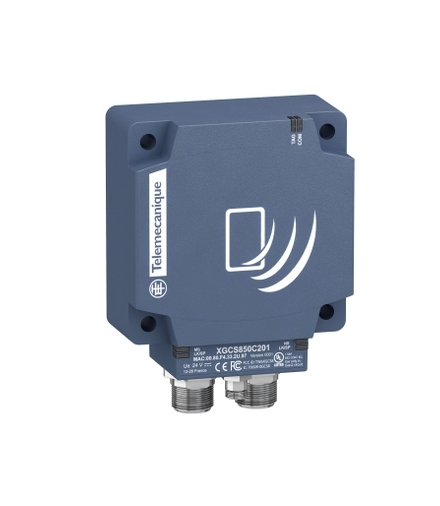 RFID compact smart antenna 13.56 MHz- Ethernet dual port communication, XGCS850C201 Schneider Electric