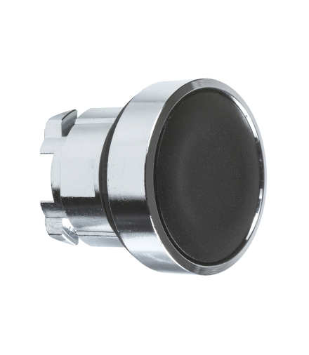 Harmony XB4 Główka przycisku płaskiego z zatrzaskowym mechanizmem push push czarna metalowy, ZB4BH02 Schneider Electric