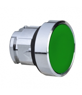 Harmony XB4 Główka przycisku płaskiego z zatrzaskowym mechanizmem push push zielona metalowy, ZB4BH03 Schneider Electric