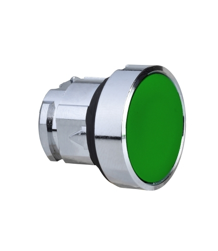 Harmony XB4 Główka przycisku płaskiego z zatrzaskowym mechanizmem push push zielona metalowy, ZB4BH03 Schneider Electric