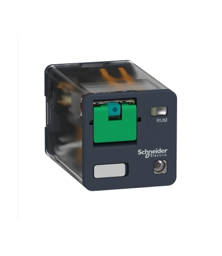 Zelio Relay Przekaźnik z przyciskiem test LED 2C/O 10A, 24V DC, RUMC22BD Schneider Electric