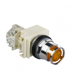 Harmony 9001K Przycisk podświetlany pomarańczowy LED, 24/48V AC/DC, BA9s, 1C/O, Ø30, 9001K3L35LYAH13 Schneider Electric