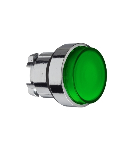 Harmony XB4 Napęd przycisku wystający zielony push push LED metalowy bez oznaczenia, ZB4BH33 Schneider Electric