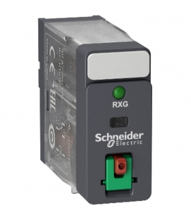 Zelio Relay Przekaźnik interfejsowy z przyciskiem test i LED 1C/O 10A, 230VAC, RXG12P7 Schneider Electric
