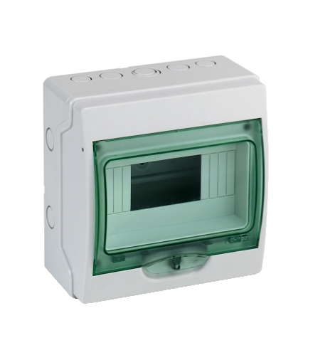 Obudowa natynkowa Kaedra IP65 mKDR-1-8-NT-T drzwi transparentne 1 rząd 8 modułów/rząd, 13959 Schneider Electric