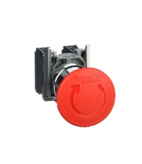 Harmony XB4 STOP awaryjny, Ø40, czerwony, metalowy, XB4BS8445 Schneider Electric