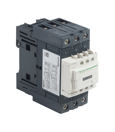 Stycznik mocy TeSys D 50A 3P 1NO 1NC cewka 24VDC zaciski EVK skrzynkowe, LC1D50ABD Schneider Electric