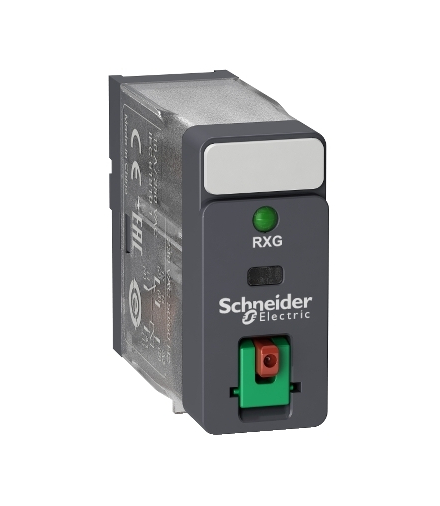 Zelio Relay Przekaźnik interfejsowy z przyciskiem test i LED 48V AC, 10A, 1 styk C/O, RXG12E7 Schneider Electric