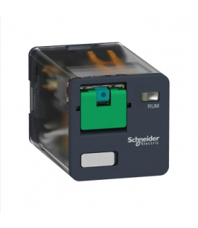 Zelio Relay Przekaźnik z przyciskiem test 2C/O 10A, 12V DC, RUMC21JD Schneider Electric
