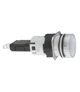 Harmony XB6 Kompletny wskaźnik świetlny, Biały, LED, Okrągły, 12...24 V AC/DC, 16 mm, Plastikowy, XB6AV1BB Schneider Electric