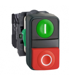 Harmony XB5 Przycisk podwójny zielony/czerwony plastikowy, XB5AL73415 Schneider Electric