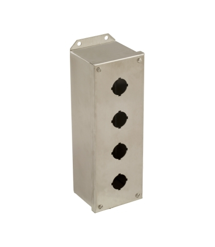 Pusta stacja kontrolna, 9001K, stal nierdzewna, 4 zawórs Ø 30, 9001KYSS4 Schneider Electric