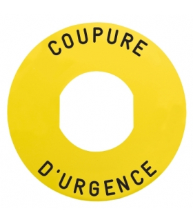 Harmony XB4 Etykieta, z oznaczeniem "COUPURE D'URGENCE", ZBY9160 Schneider Electric