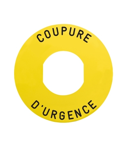 Harmony XB4 Etykieta, z oznaczeniem "COUPURE D'URGENCE", ZBY9160 Schneider Electric