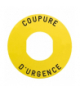 Harmony XB4 Etykieta, z oznaczeniem "COUPURE D'URGENCE", ZBY9160 Schneider Electric