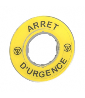 Harmony XB4 Etykieta do ESTOP "ARRET D'URGENCE" 3D, ZBY9120 Schneider Electric