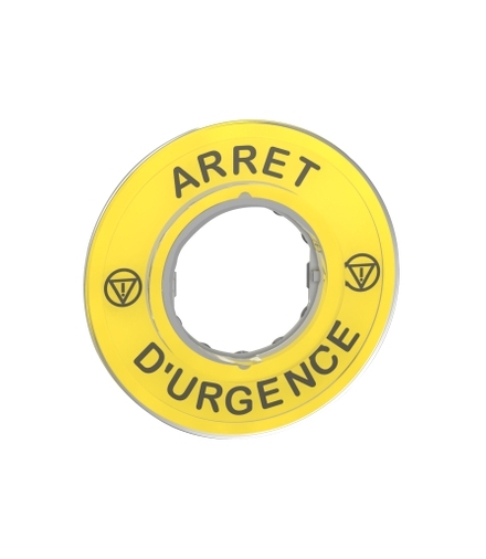 Harmony XB4 Etykieta do ESTOP "ARRET D'URGENCE" 3D, ZBY9120 Schneider Electric