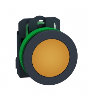 Harmony XB5 Przycisk zlicowany plastik pomarańczowy Ø30 gładka soczewka zintegrowana dioda LED 24 V AC/DC, XB5FVB5 Schneider Ele
