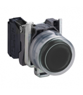 Harmony XB4 Przycisk okapturzony czarny metalowy, XB4BP21 Schneider Electric