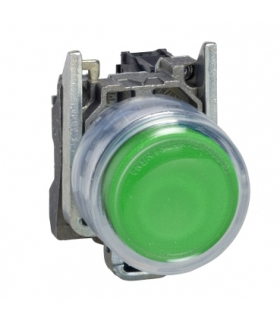 Harmony XB4 Przycisk okapturzony zielony, metalowy, XB4BP31 Schneider Electric