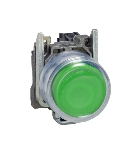 Harmony XB4 Przycisk okapturzony zielony, metalowy, XB4BP31 Schneider Electric