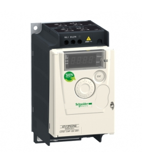 Przemiennik częstotliwości ATV12 1 fazowe 200/240VAC 50/60Hz 0.37kW 2.4A IP20, ATV12P037M2 Schneider Electric
