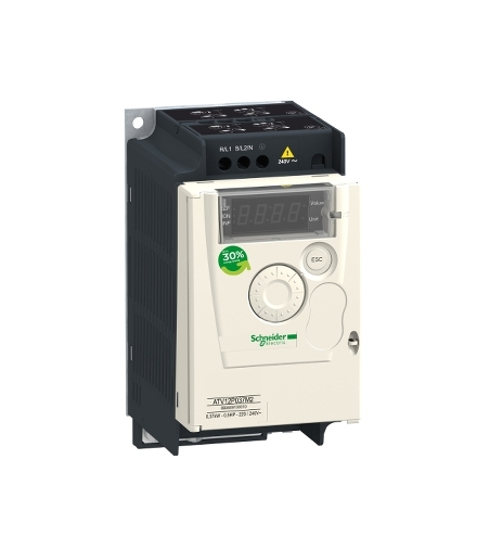 Przemiennik częstotliwości ATV12 1 fazowe 200/240VAC 50/60Hz 0.37kW 2.4A IP20, ATV12P037M2 Schneider Electric