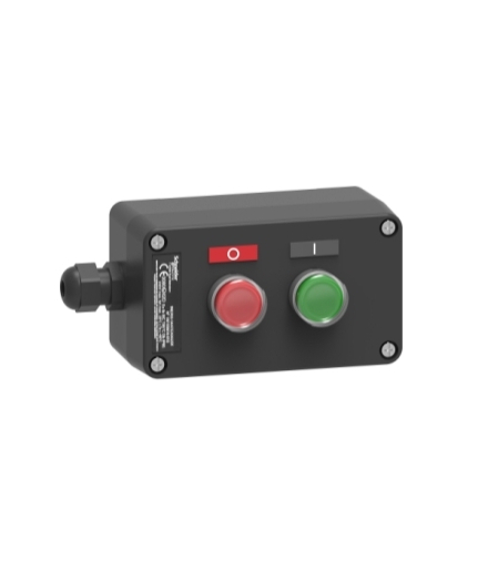 Stacja kontroli, Plastikowy, funkcja start stop, zielony, czerwony, 1 NO + 1 NC, ATEX, XAWG210EX Schneider Electric